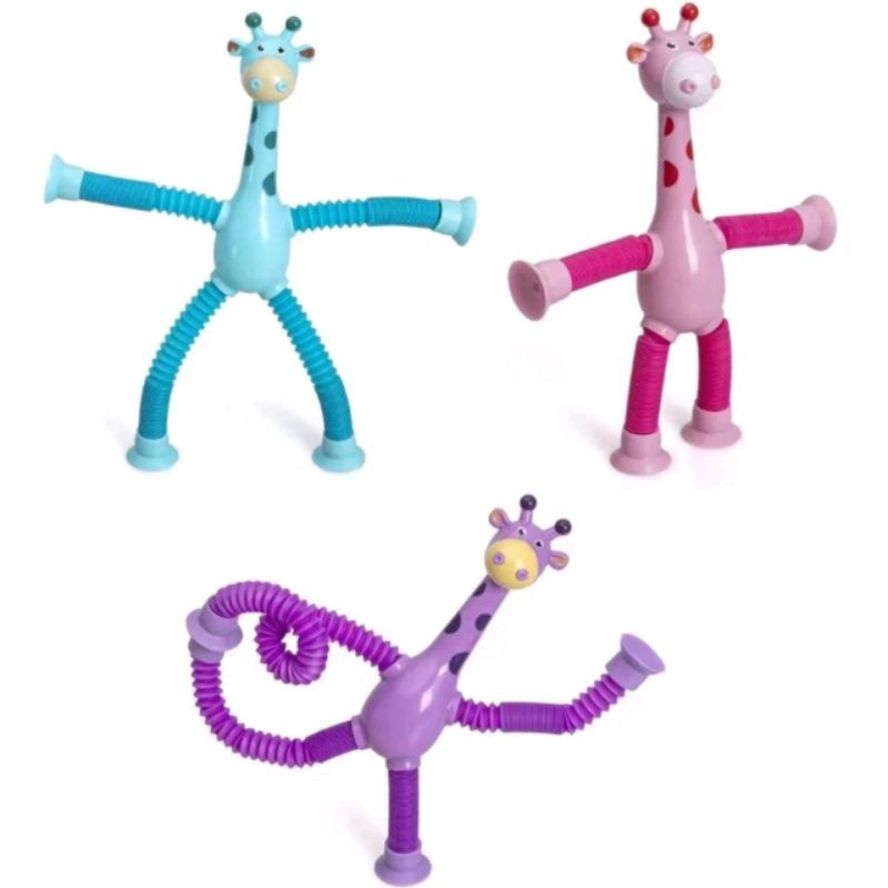 Kit Girafas Pop Tube com Ventosas 3 Peças