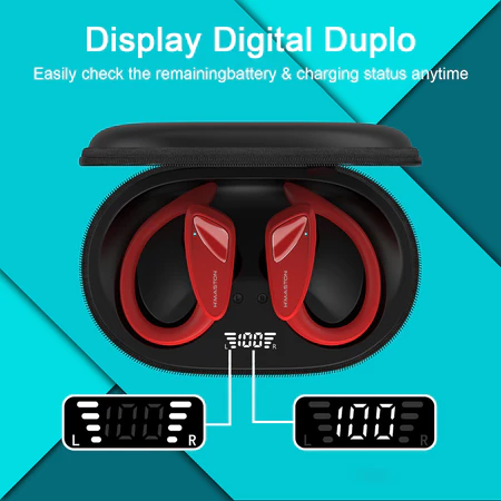 H'maston Fone De Ouvido Sem Fio Tws Com Luz Led 15h Rs 53 fone sem fio bluetooth original