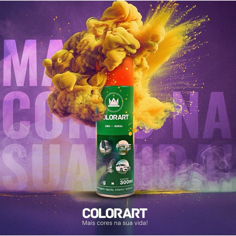 Spray ColorArt Uso Geral 300ml Várias Cores -ColorArt | Shopee Brasil