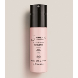 Body Spray Desodorante Glamour Secrets Black 100ml em Oferta na Shopee