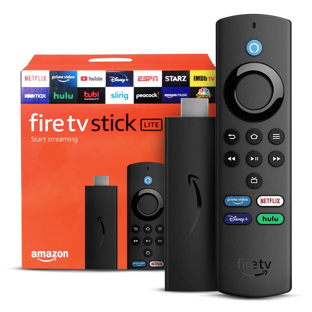 Fire Tv Stick Lite 2ª Geração Amazon Controle Remoto Por Voz Com Alexa E Atalhos Cor Preta