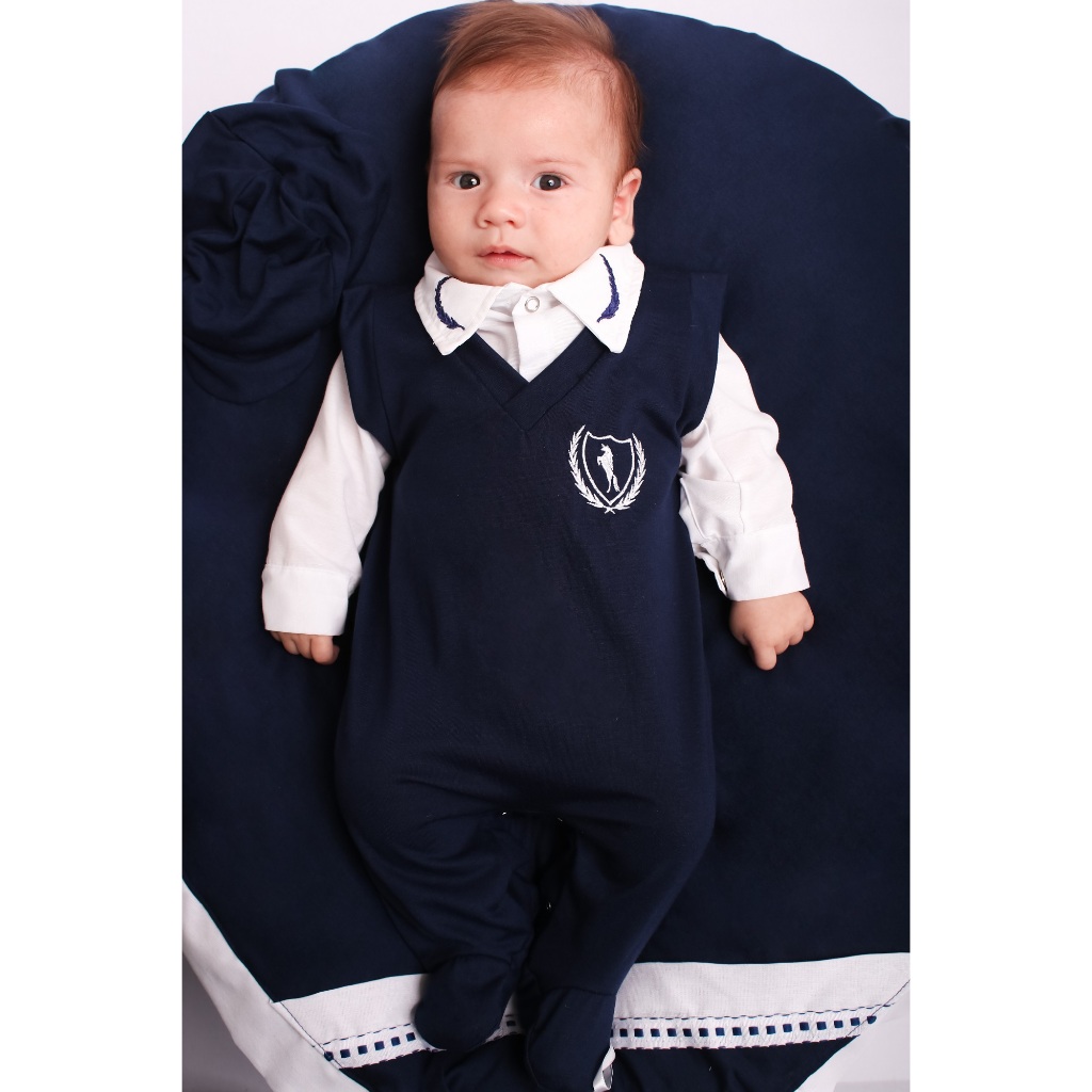 Saída Maternidade Menino Samuel Homper 04 peças Roupas de Bebê Envio ...