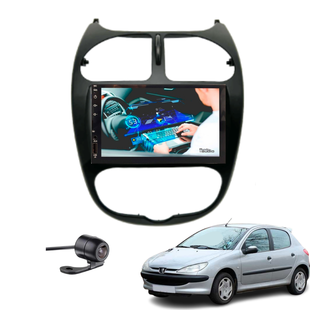 Kit Multimidia 7 Peugeot 206 2002 2003 2004 2005 2006 2007 2008 2009 ...