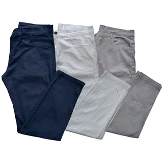 KIt C/3 calças masculina sarja básica todas com elastano algodão todas em ótima qualidade e conforto oferta