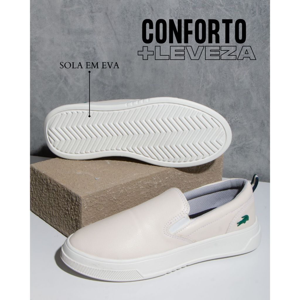 Tenis iate slip on sem cardaco masculino super leve confortavel sola EVA