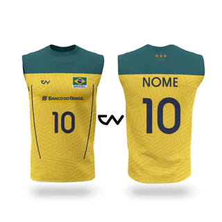 Camisa Vôlei Brasil CV10 Personalizada (nome + número)