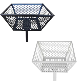 Lixeira de Calçada Aço Externa Rua Durável Coluna Pedestal Tela