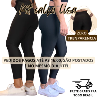 KIT 2 Calças leggingns LISA Costura Reforçada Academia Moda