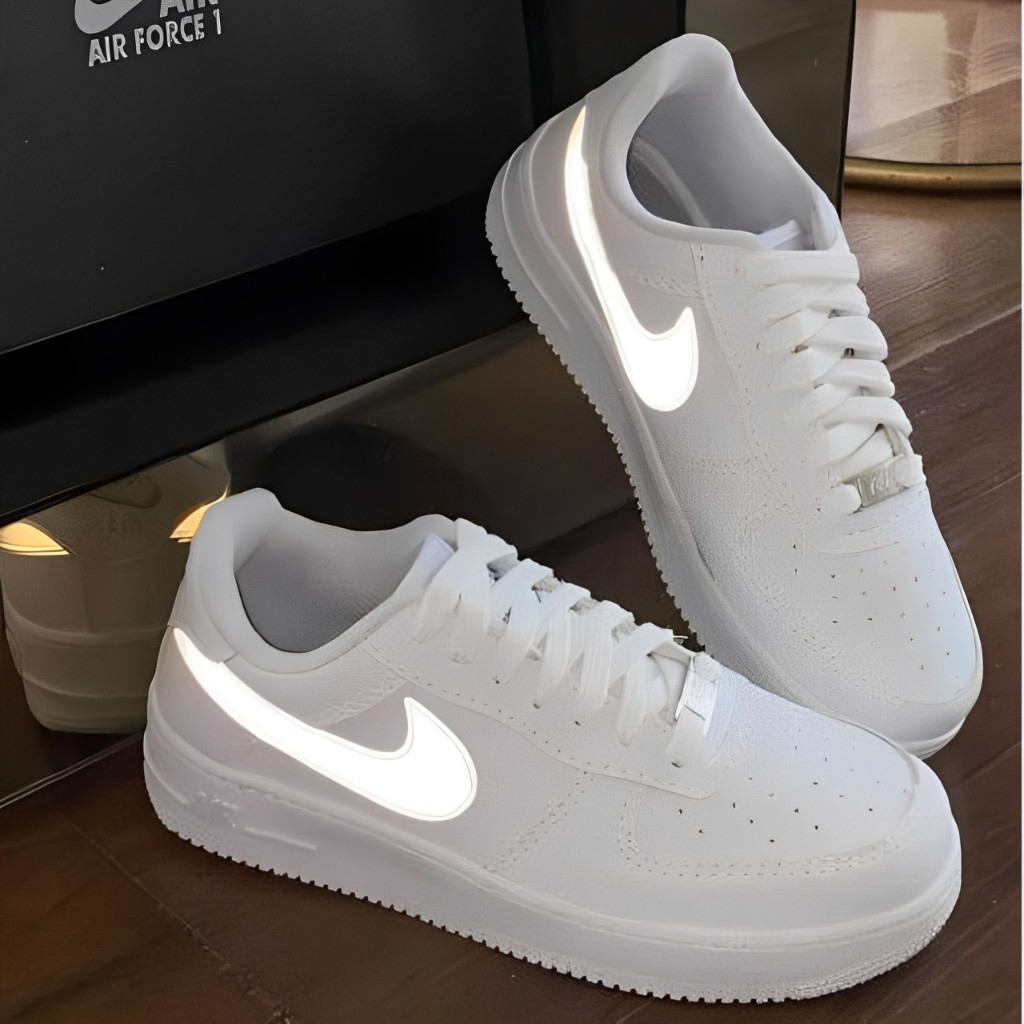 Tênis Nike Air Force Masculino Branco Refletivo Casual Feminino ...