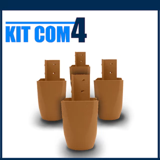Kit 4 Pés Para Moveis Pé De Armário, Pés Para Rack - Pé Formato Copinho Cinamomo