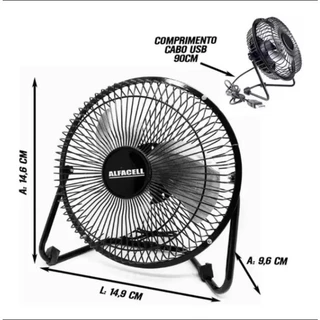 MINI VENTILADOR POTARTIL DE MESA USB/ALFACELL