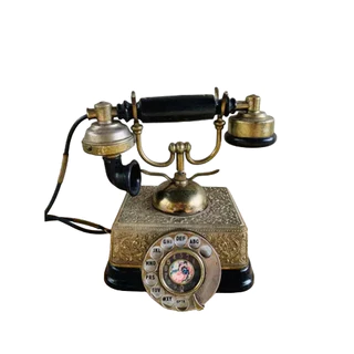 Telefone Dourado Vintage - relíquia