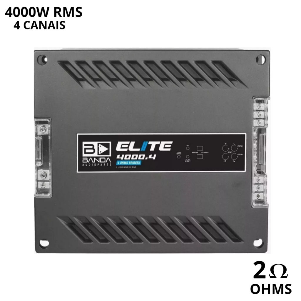 Módulo banda Elite 4000.4 4000W RMS 4 CANAIS 2 OHMS | Shopee Brasil