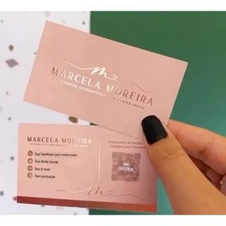 Cartão de Visita 300g - Verniz Localizado - Fundo Fosco | Design Profissional - Escolha sua Arte!