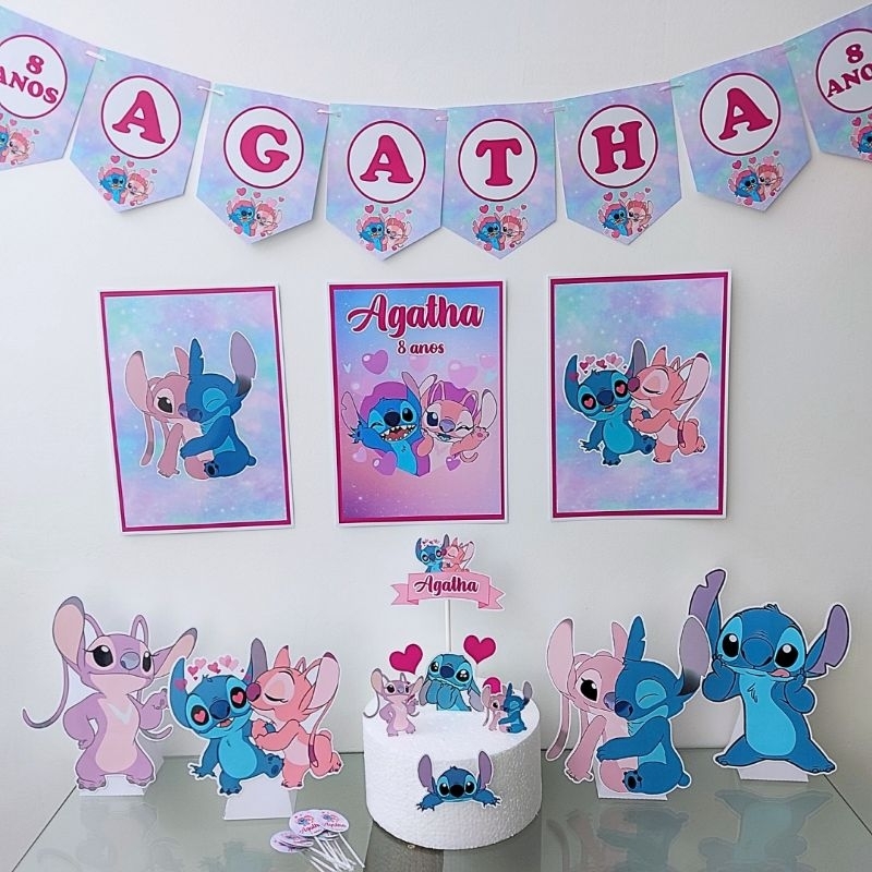 kit Festa só um bolinho Stitch e Angel - Decoração aniversário - festa ...