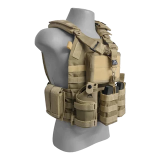 Colete Plate Carrier com 8 acessórios Modulares JA Rio Militar