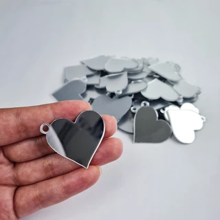 Kit 45un de Minis Chaveiros Corações Decorativos Em Acrílico Espelhado 4x3,6cm em Oferta na Shopee