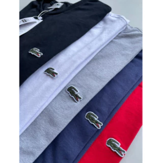 Kit 5 Camisetas Básicas Lacoste Lisa Premium do P ao GG Símbolo Bordado
