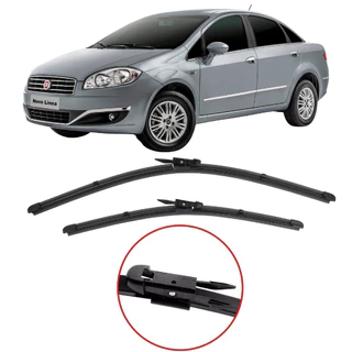 PAR Palhetas Limpador de Parabrisa Dianteiro para Fiat Linea 2008 Até 2017