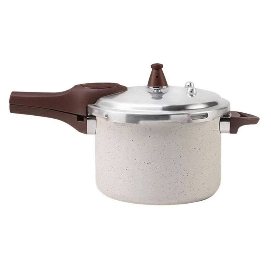 Panela De Pressão Brinox 4,2L Pressure Com Indução De Cerâmica Vanilla