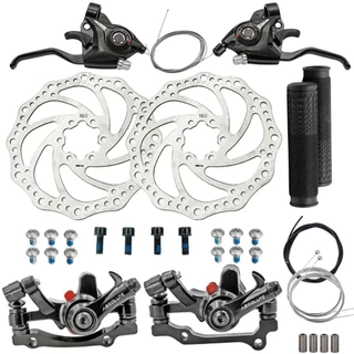Kit Freio A Disco + Alavanca Passador Rapid Fire 21v Bike