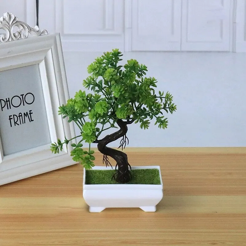 Bonsai Artificial Realista de Plástico com Vaso para Decoração