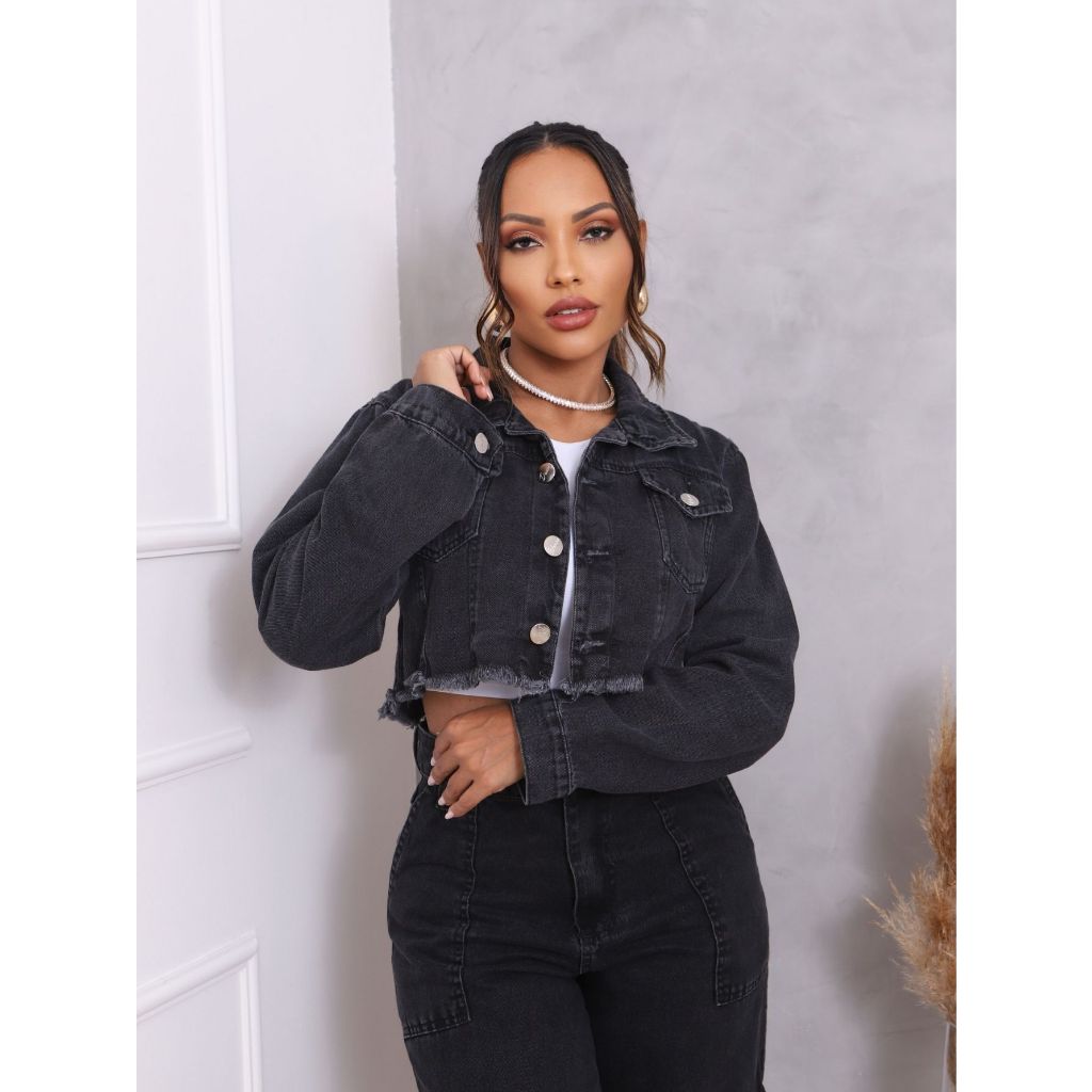Jaqueta Cropped Preto em Oferta | Shopee 2026