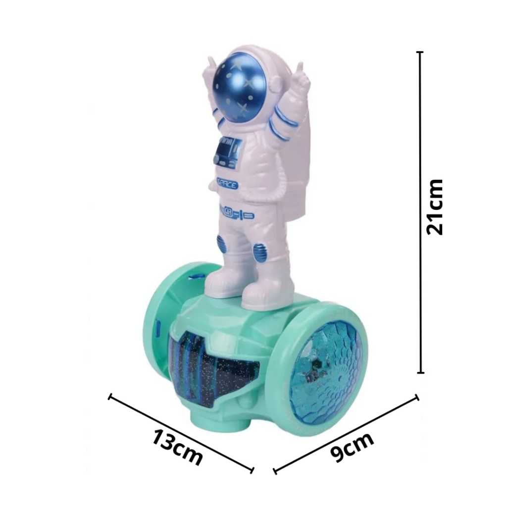 Brinquedo Astronauta no Skate Eletrônico Movimenta Com Som E Luz