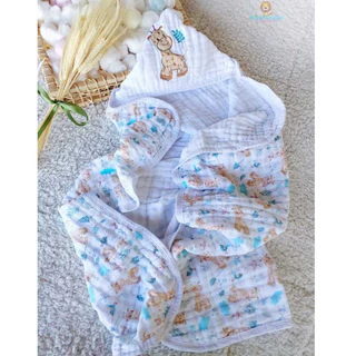 Toalha De Banho Bebe com Capuz 3 Camadas De Fralda a toalha que acompanha o crescimento do seu filho em Oferta na Shopee