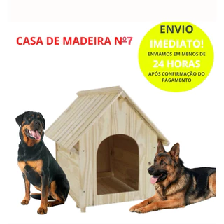 Casa casinha Feita de madeira pinus N7 para cachorro Caes