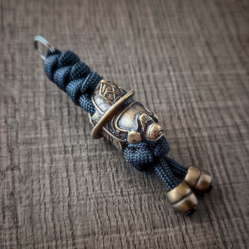 Chaveiro Paracord BOMBEIRO Customizado Avatar Espartano Caveira Samurai Gladiador Elmo Guerreiro