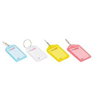 Chaveiro com Etiqueta cores sortidas plástico 6cm 1 unidade ou kit Maxcril