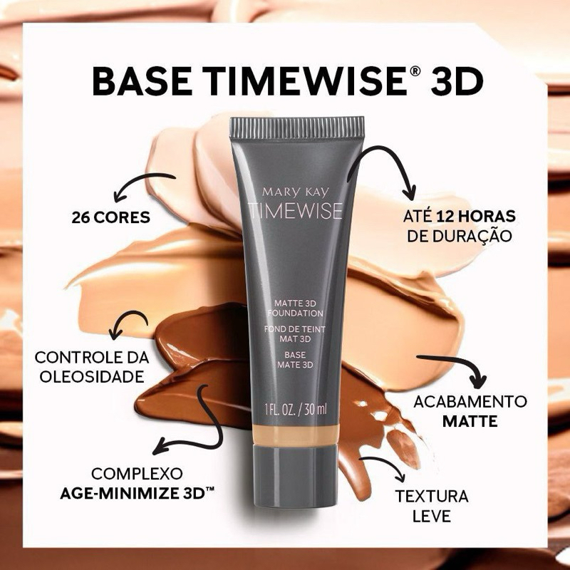 BASE MATTE TIMEWISE - Original | Escolha sua cor (Validade 2026 ...