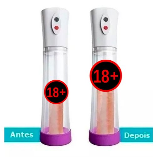 Bomba Peniana Eletrica Recarregavel via USB - Bomba com Masturbador