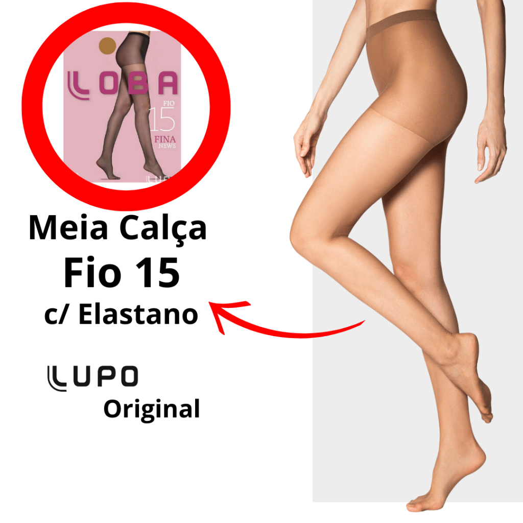 Meia calça com fashion strass lupo