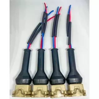 4x Conector Chicote Bico Injetor 2 Vias Ford Fiat com Boot/Bota de Proteção Acabamento Creme