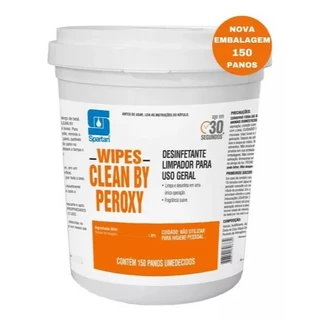 Panos Umedecidos Wipes Clean By Peroxy 150un Spartan - BARATO ENVIO IMEDIATO