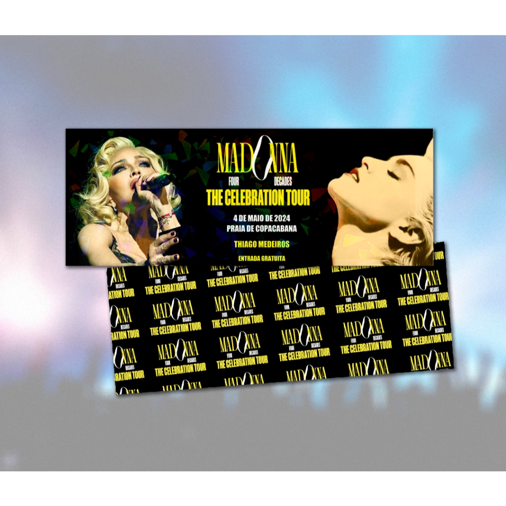Ingresso Holográfico Personalizado - Madonna The Celebration Tour