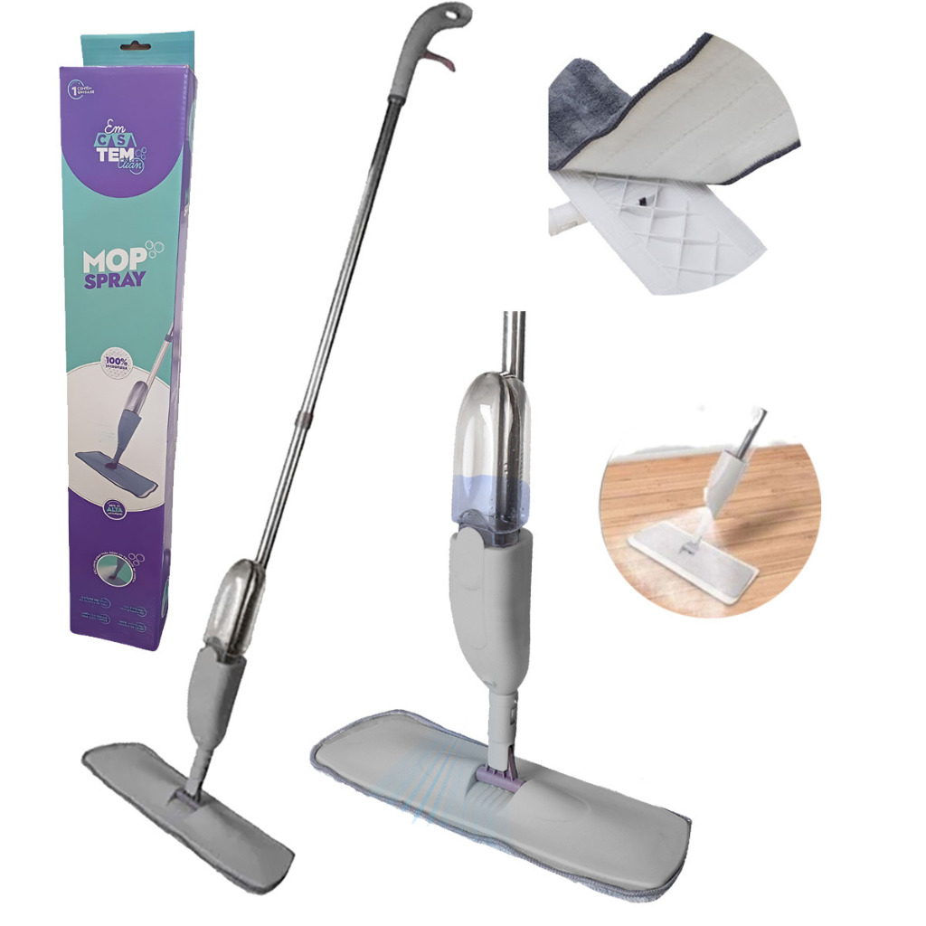 Mop Spray Microfibra Com Reservatório Grande Vassoura Rodo Mágico Prático