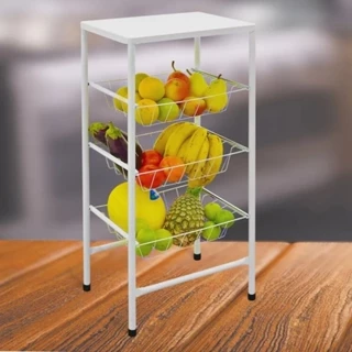 Fruteira Armário Em Metal Com 3 Divisórias Suporte Para Micro-ondas Galão De Água Forno - Promoção