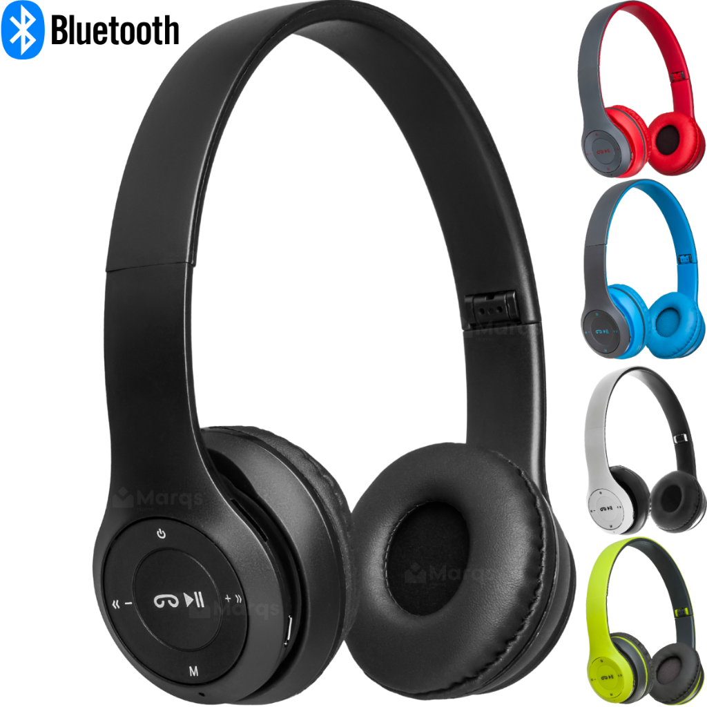 Fone P47 Headphone Sem Fio Estéreo Redução de Ruídos Bluetooth 5.0 Universal corrida academia treino