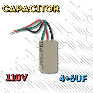 CAPACITOR 4 + 6 UF C/ 03 FIOS 110V P/ VENTILADOR DE TETO