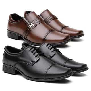 Sapato Social Preço Atacado Direto Da Fábrica Kit 2 Pares Oxford Borla Cap Toe