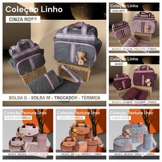 Kit Menina Recem Nascido Bolsa Mala Maternidade Enxoval Mamãe Cha de Bebe Lizzvesty baby Promoção