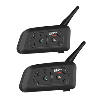 Par Intercomunicador Ejeas V6 Pro Capacete 1200m