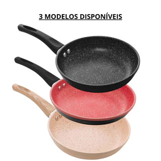 Frigideira Indução em Alumínio com Revestimento Cerâmico Granilite Antiaderente 24 cm