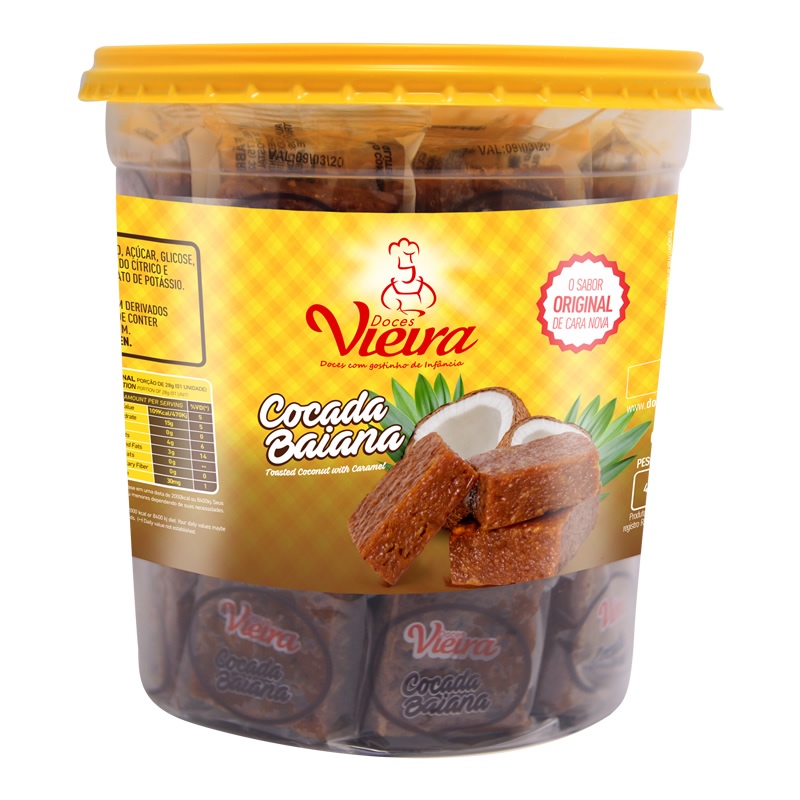 Cocada Baiana 40 unidades 23g cada
