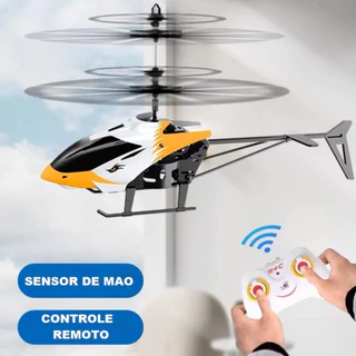Helicóptero Com Controle Remoto e Sensor de Mão USB Recarregável em Oferta na Shopee