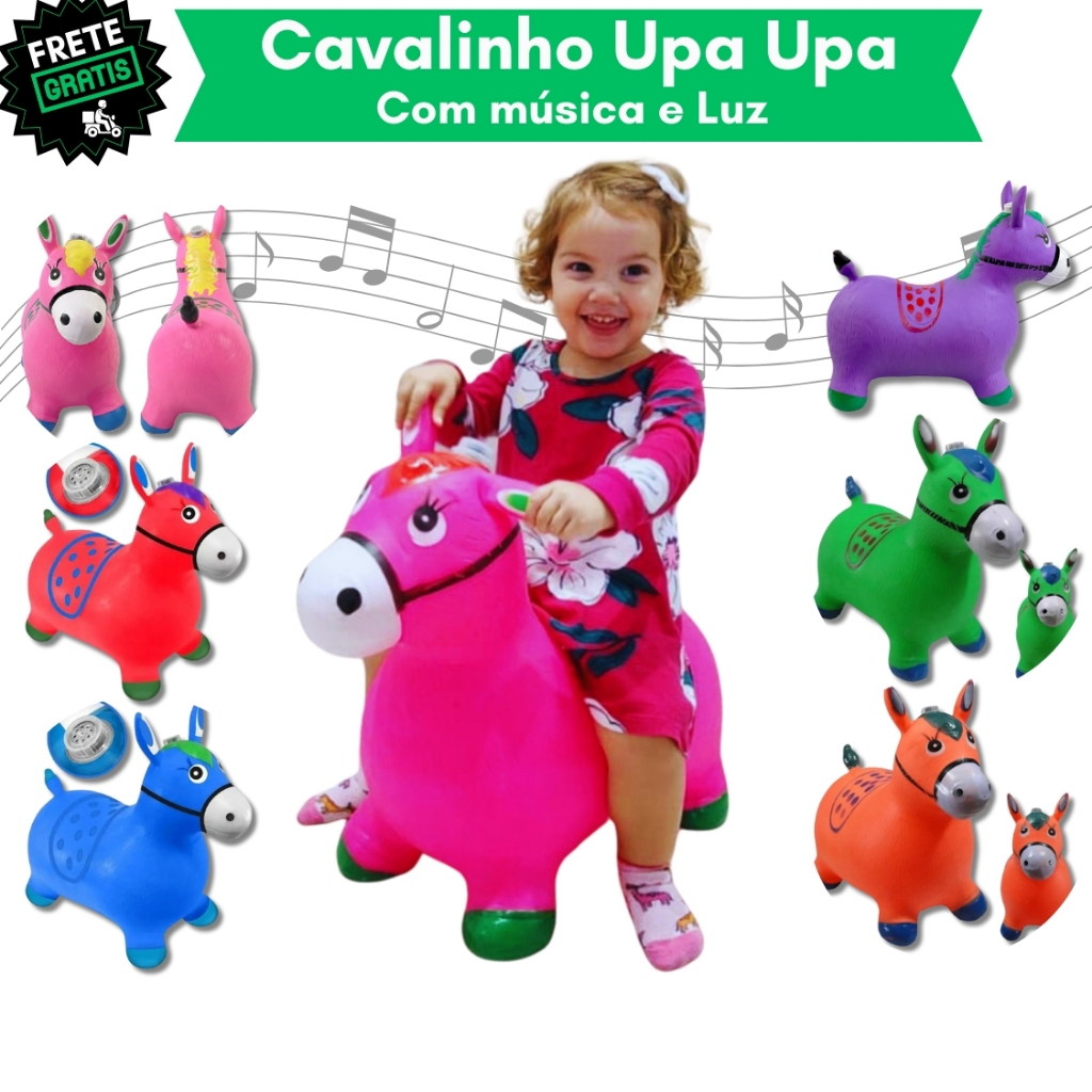 Cavalinho Upa Upa Pula Pula Borracha Inflável Brinquedo para criança ...