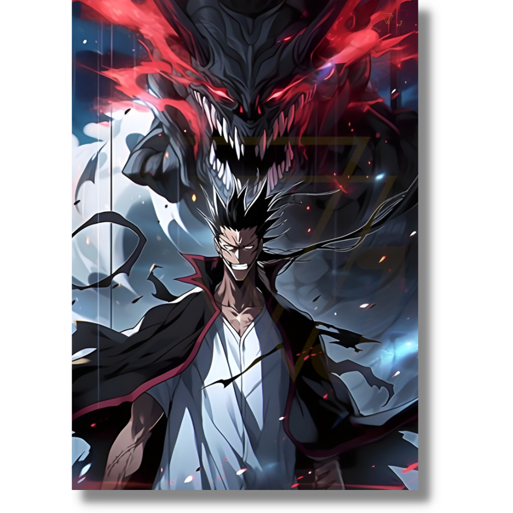 Pôster Adesivo Kenpachi Zaraki Anime Bleach Qualidade Premium A4
